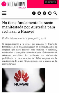 境外媒體關注 澳大利亞拒絕華為的理由站不住腳